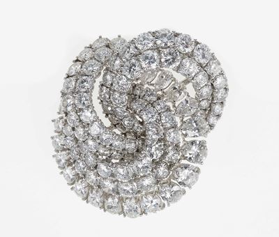 Spilla con Diamanti Taglio Brillante e Goccia