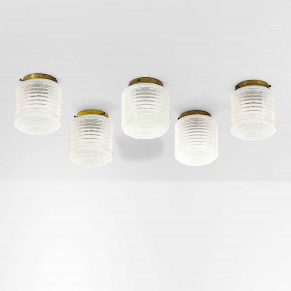Seguso - Cinque lampade a plafone