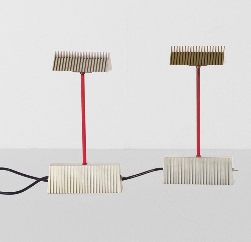 Piero Castiglioni : Due lampade da tavolo mod. Scintilla  - Auction Design Lab - Cambi Casa d'Aste
