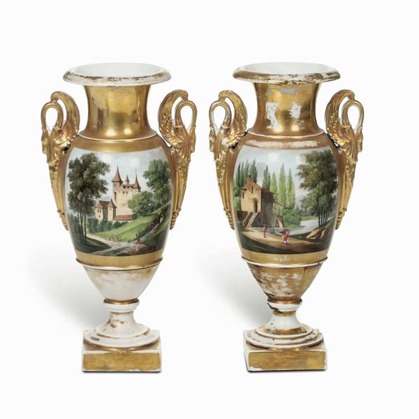 Coppia di vasi Parigi, 1820 circa