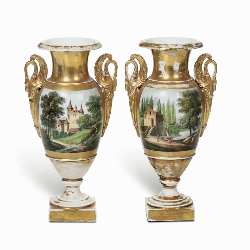 Coppia di vasi<BR>Parigi, 1820 circa  - Asta Dimore Italiane - Cambi Casa d'Aste