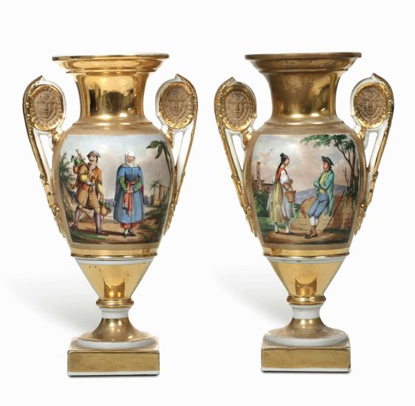 Coppia di vasi, secondo quarto del XIX secolo 