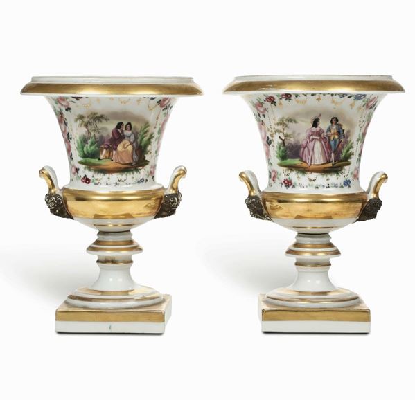 Coppia di vasi “Medici”, XIX secolo 