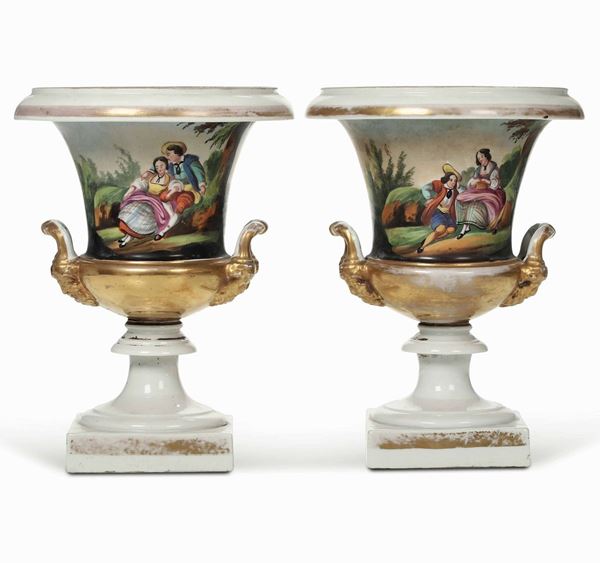 Tre coppie di vasi, XIX e inizio del XX secolo