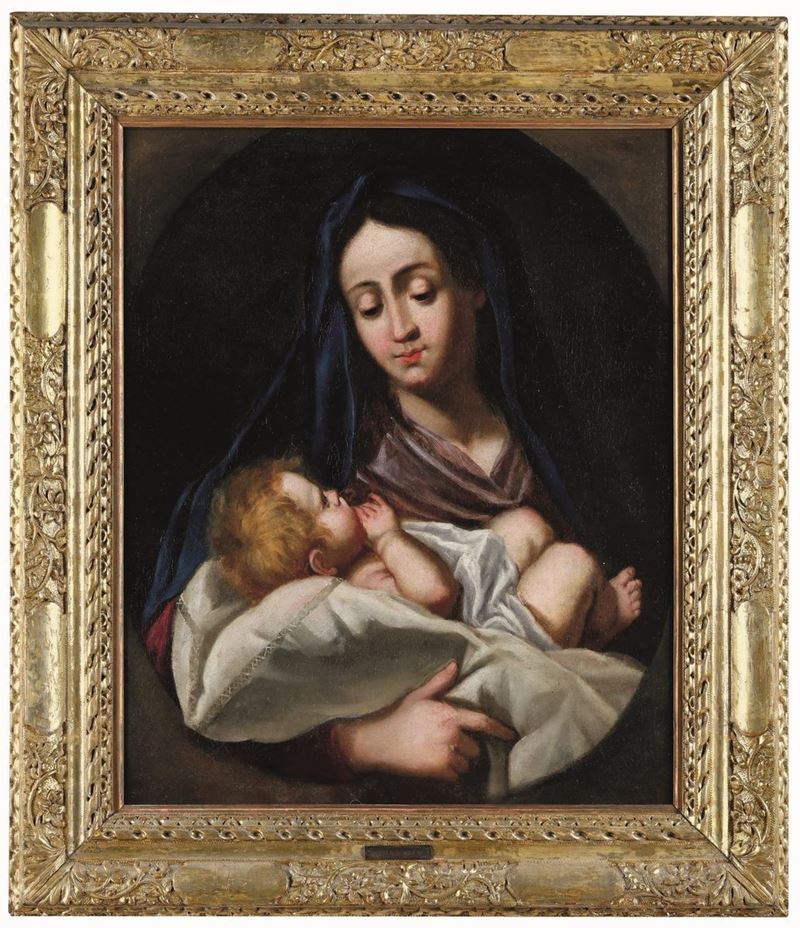 Carlo Cignani : Madonna con Bambino  - olio su tela - Asta Dimore Italiane - Cambi Casa d'Aste