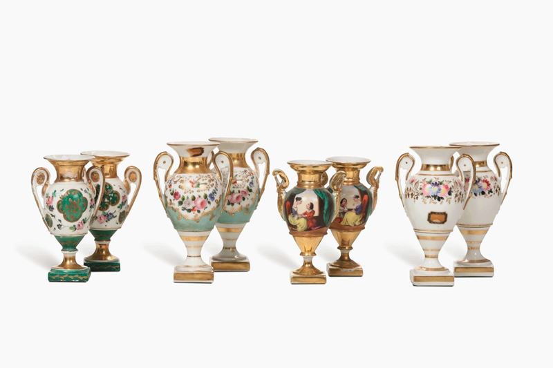 Quattro coppie di vasi, XIX secolo  - Asta Dimore Italiane - Cambi Casa d'Aste