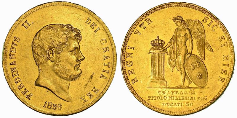 NAPOLI. FERDINANDO II DI BORBONE, 1830-1859. 30 Ducati 1856.  - Auction Numismatics - Cambi Casa d'Aste
