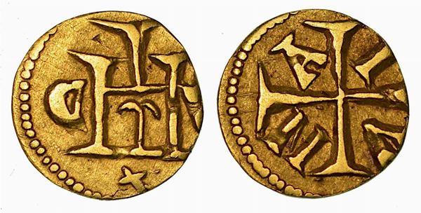GENOVA. PRIMO PERIODO: CONSOLI, PODESTÀ E CAPITANI DEL POPOLO, 1139-1339. Soldo d’oro o ottavino.