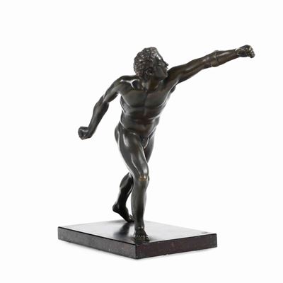 Gladiatore Borghese. Scultura in Bronzo, Siglato Hr