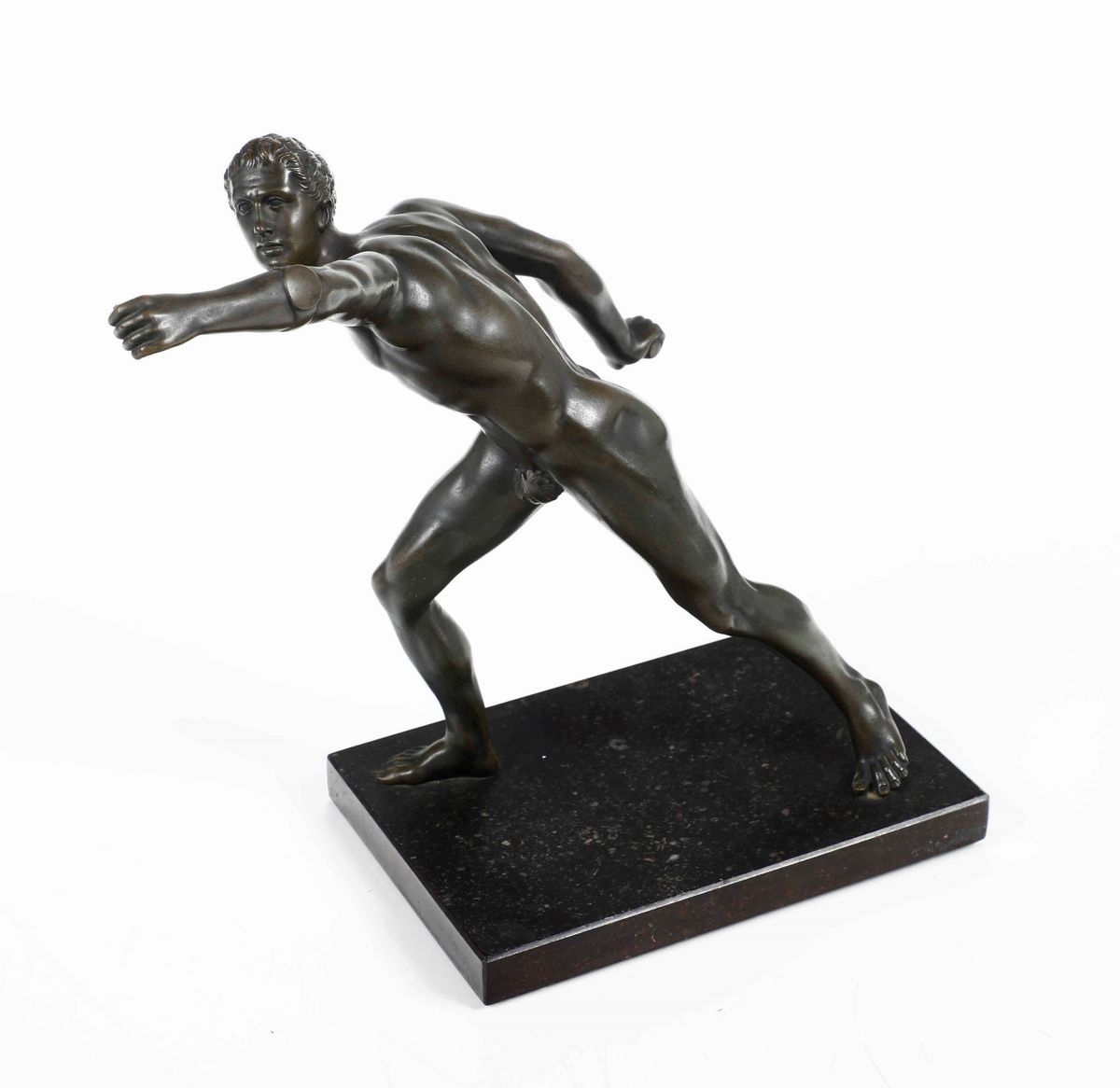 Gladiatore Borghese. Scultura in Bronzo, Siglato Hr