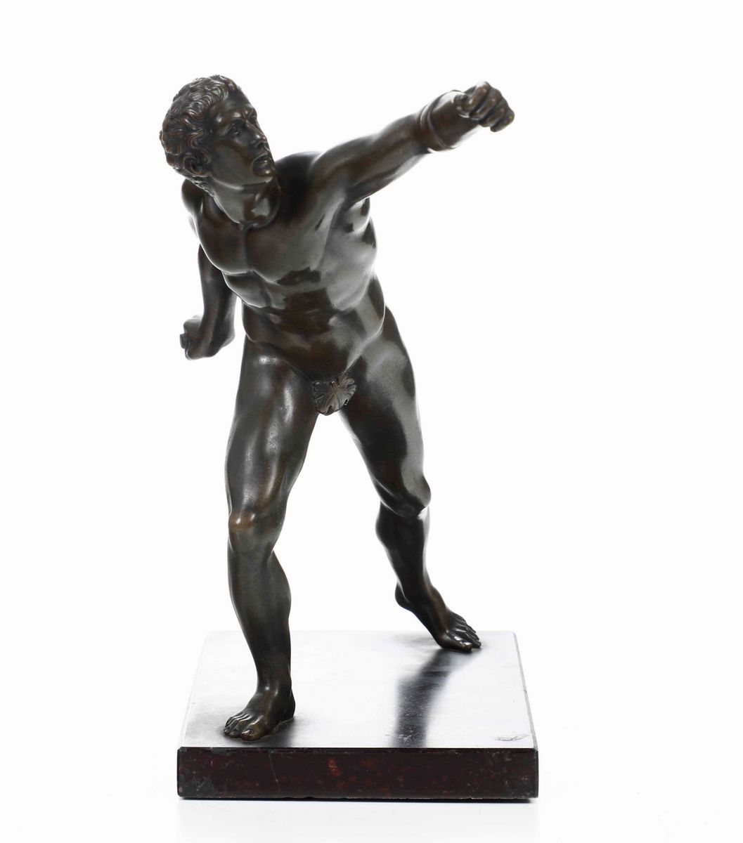 Gladiatore Borghese. Scultura in Bronzo, Siglato Hr