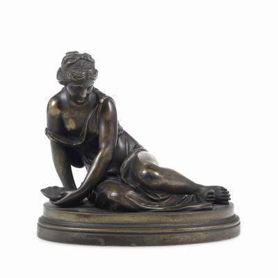Giuturna (dea delle Fonti e delle Acque). Scultura in Bronzo. XX Secolo