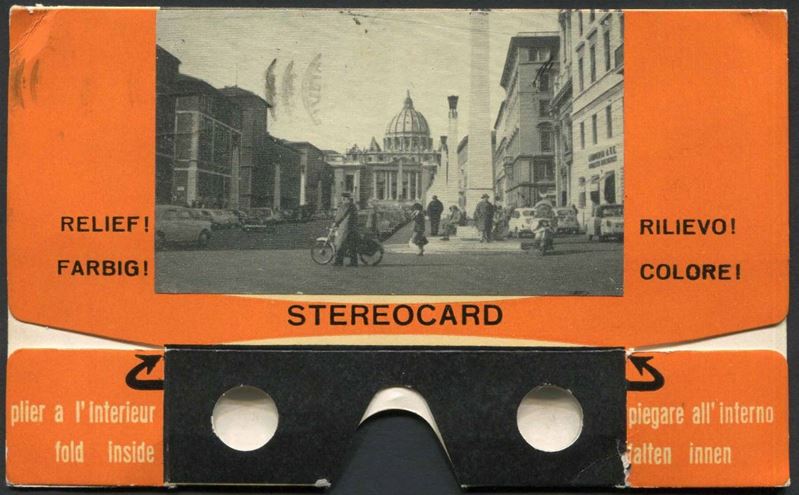 1960, cartoline, “Stereocard”.  - Asta Filatelia e Storia Postale - Cambi Casa d'Aste