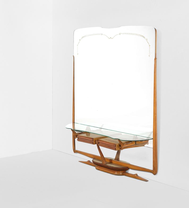 Grande specchiera con consolle   - Auction 20th century furniture - Cambi Casa d'Aste