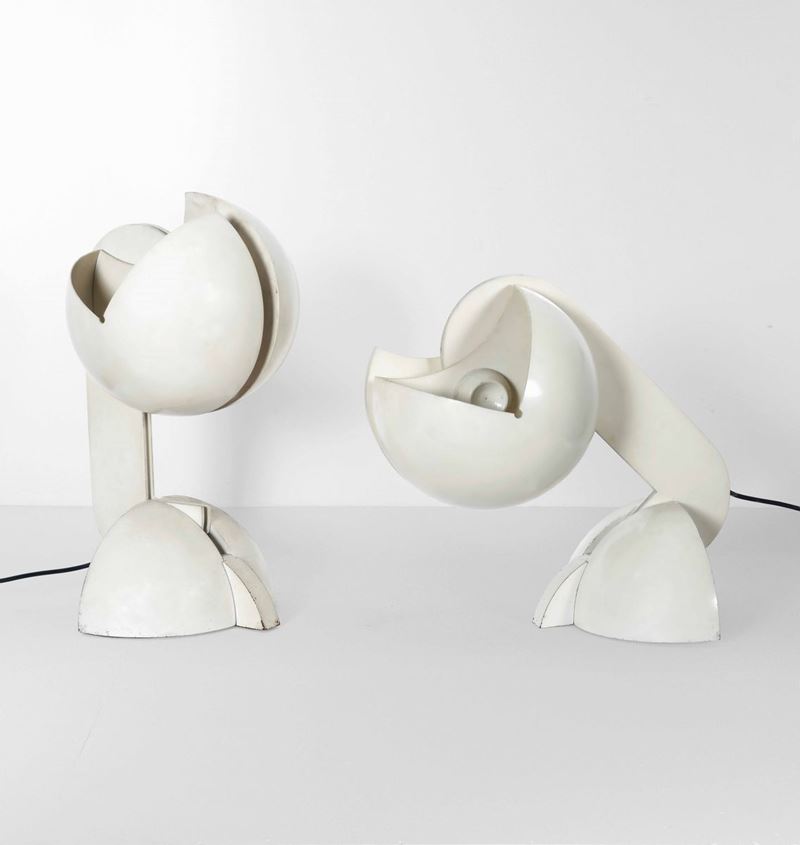 Gae Aulenti : Due lampade da tavolo mod. La Ruspa  - Auction Design 200 - Cambi Casa d'Aste