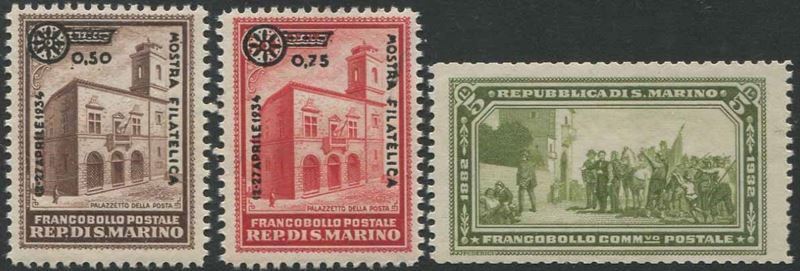 1929/1932, San Marino, sei serie nuove con gomma integra.  - Asta Filatelia e Storia Postale - Cambi Casa d'Aste