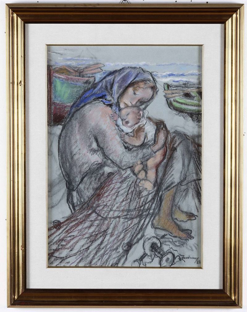 Adelina Zandrino : maternità  - Auction 19th Century Paintings - Cambi Casa d'Aste