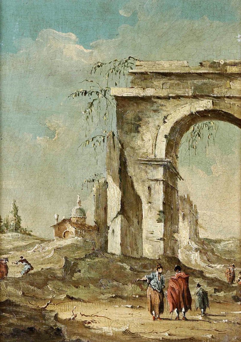 Francesco Guardi - Capricci con Rovine Architettoniche e Figure