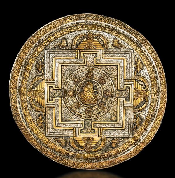 A fine silver plaque, Tibet, 1700s