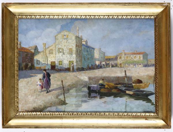 Artista del XIX-XX secolo Isola di Burano