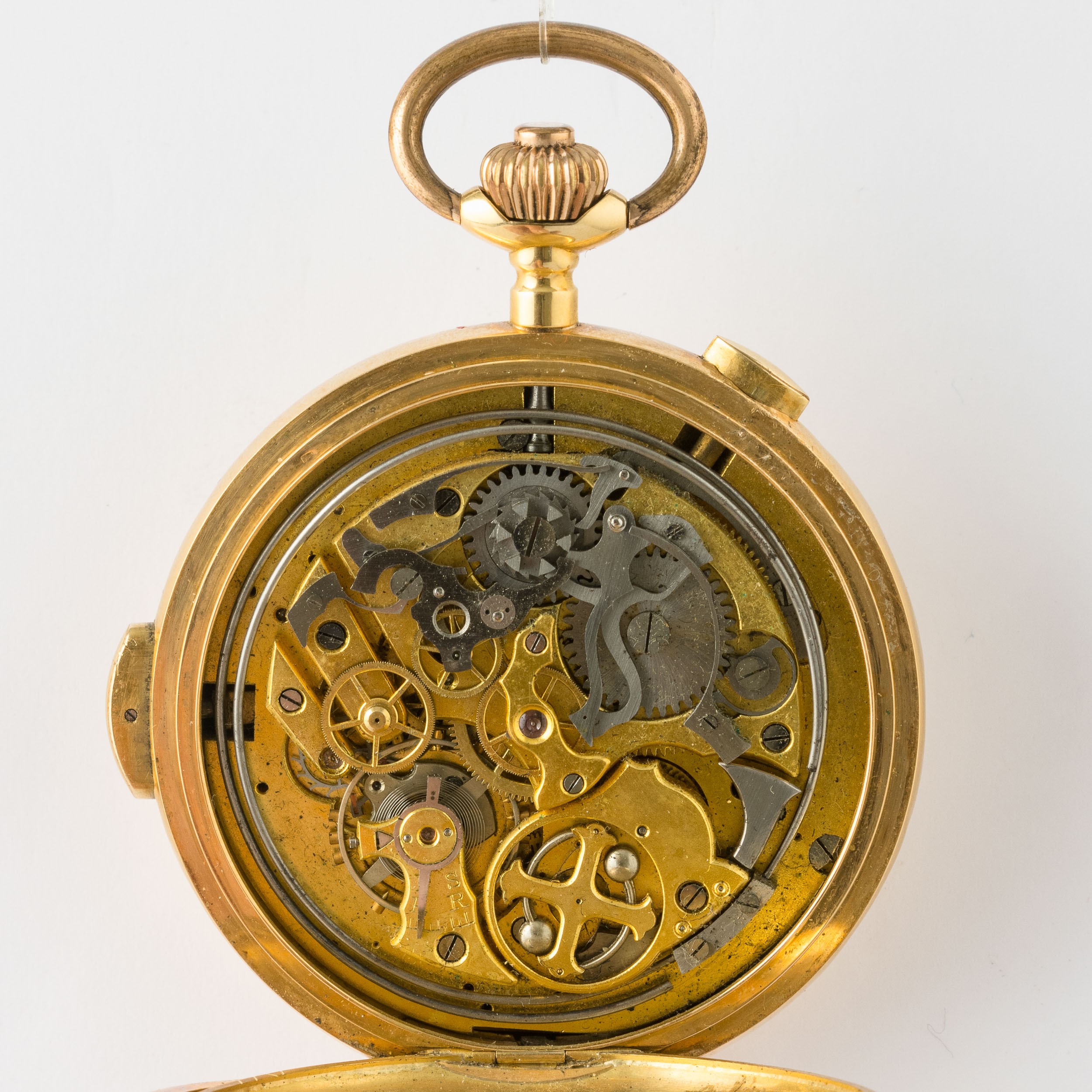 Orologio da Tasca con Cronografo e Suoneria Quarti ( con Attivazione a Pulsanti ), Cassa Savonett...