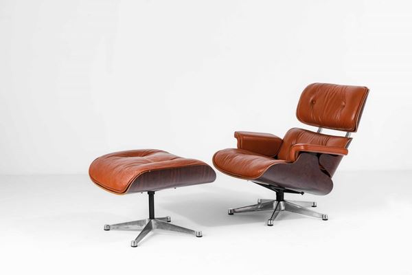 Charles &amp; Ray Eames - Lounge chair mod. 670 e poggiapiedi mod. 671