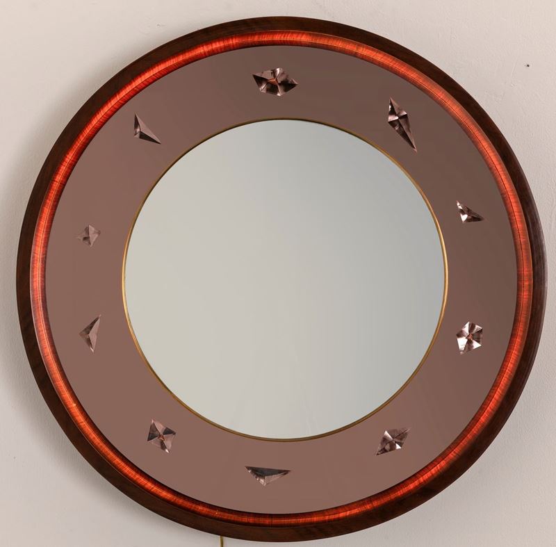 Specchio retro illuminato  - Asta Design 200 - Cambi Casa d'Aste