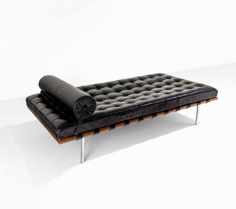 Ludwig Mies Van Der Rohe : Daybed mod. Barcelona  - Auction Design 200 - Cambi Casa d'Aste