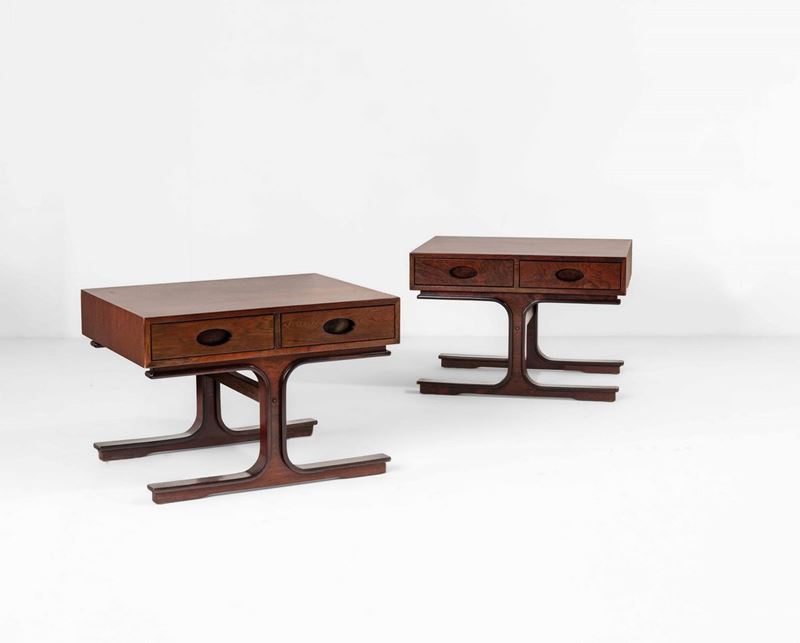 Gino Frattini : Due tavoli bassi mod. 554  - Auction Design 200 - Cambi Casa d'Aste