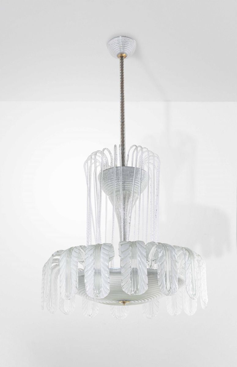 Ercole Barovier : Lampada a sospensione  - Auction Design 200 - Cambi Casa d'Aste