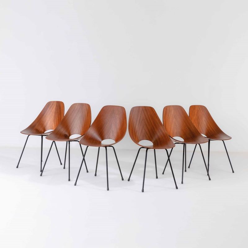 Vittorio  Nobili : Sei sedie mod. Medea  - Asta Design 200 - Cambi Casa d'Aste