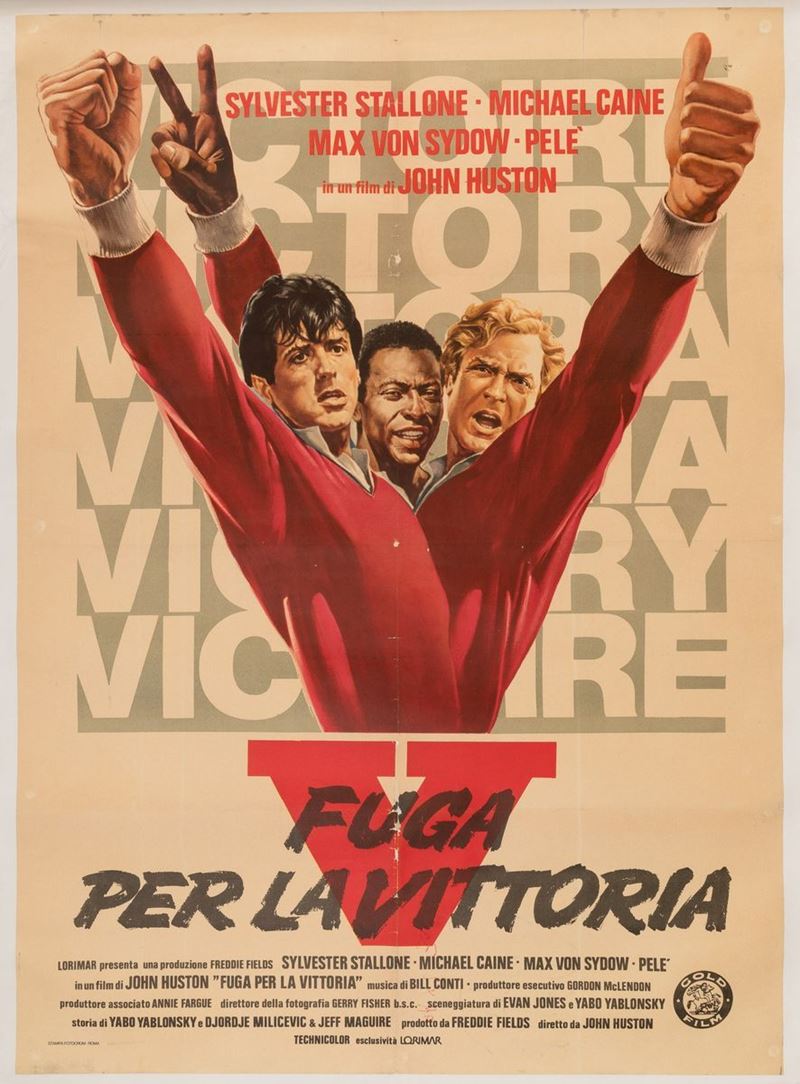 Fuga per la Vittoria - Silvestre Stallone - Pelè  - Auction POP Culture and Vintage Posters - Cambi Casa d'Aste