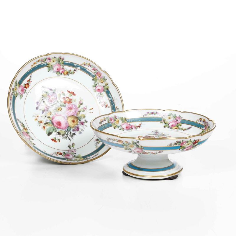 Coppia di alzatine, seconda metà XIX secolo   - Auction Ceramics - Cambi Casa d'Aste