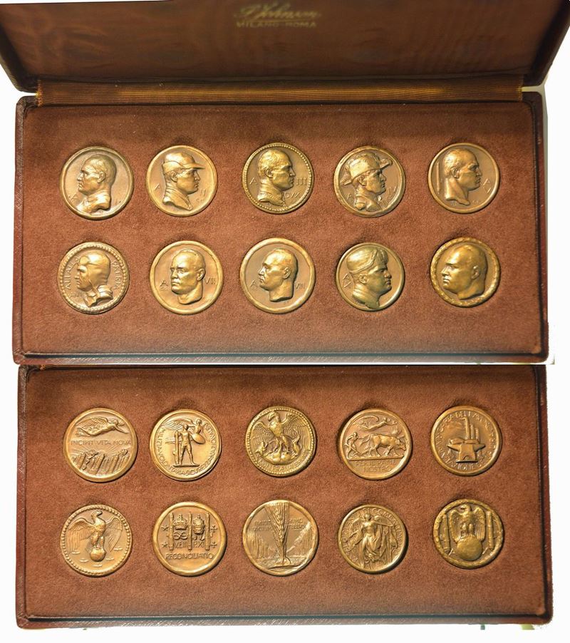 REGNO D'ITALIA - ERA FASCISTA, 1922-1943. Lotto di dieci medaglie.  - Auction Numismatics - Cambi Casa d'Aste