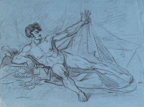 Philibert d'Amiens de Ranchicourt  (1781-1825) Nudo accademico