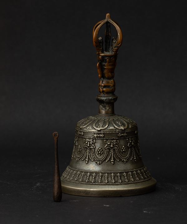 A bronze ritual bell, Tibet, 1700s