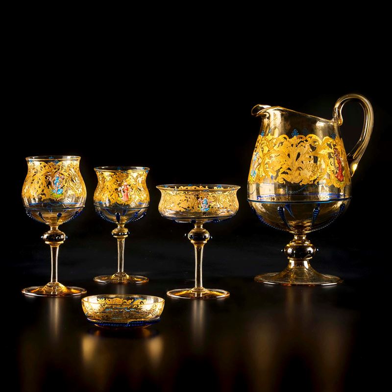 Raro servizio di calici Murano, XX secolo  - Auction L'Art de la Table - Cambi Casa d'Aste