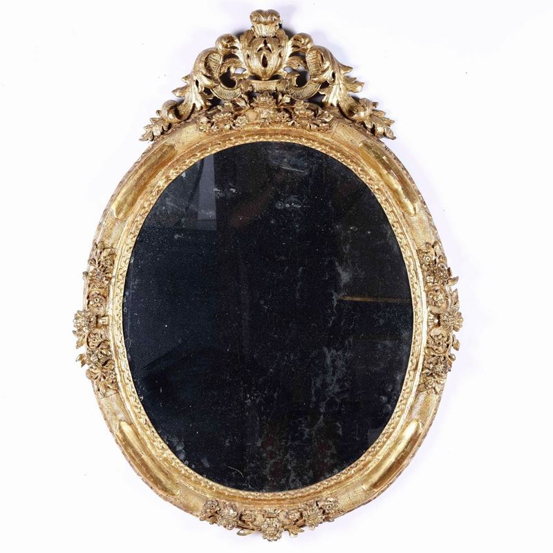 Specchiera in legno intagliato e dorato, XX secolo  - Auction Antique October | Cambi Time - Cambi Casa d'Aste