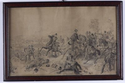 Anonimo, XIX Secolo Scena di Battaglia