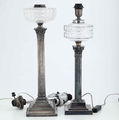 Lampada in Argento Fuso. Bollo della Città di Sheffield per L'anno 1899