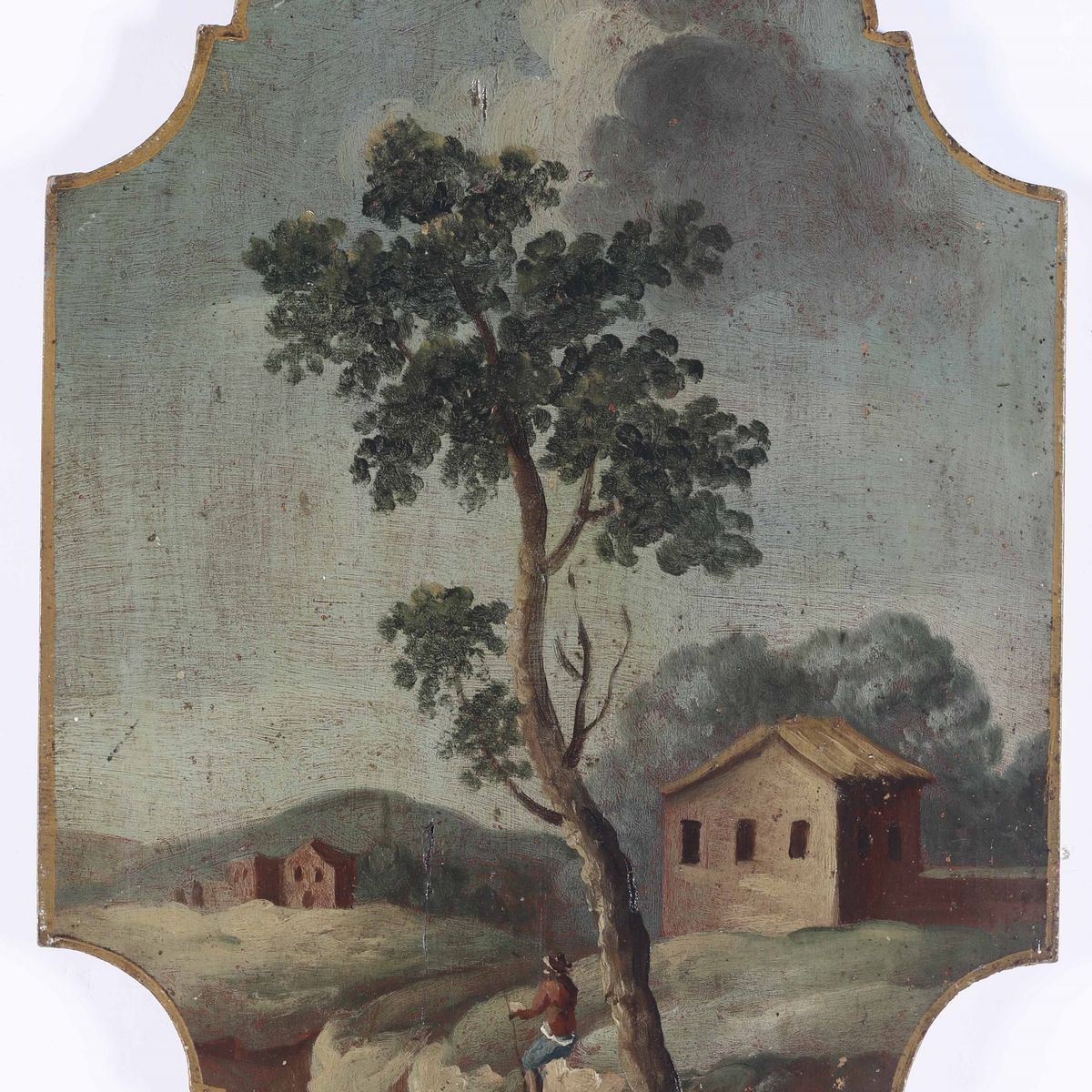 Scuola del XVIII Secolo Paesaggi con Architetture e Personaggi