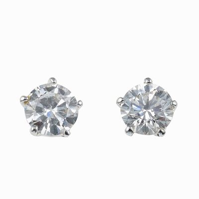 Orecchini con Diamanti Taglio Brillante per Ct 1.30 Circa