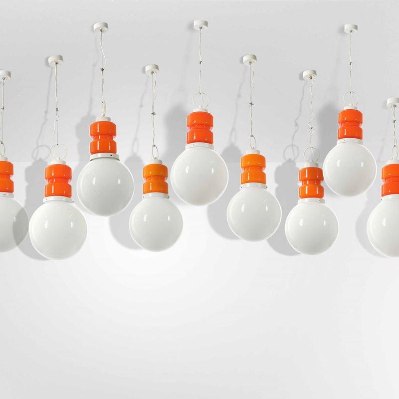 Dieci lampade a sospensione  - Auction 20th century furniture - Cambi Casa d'Aste