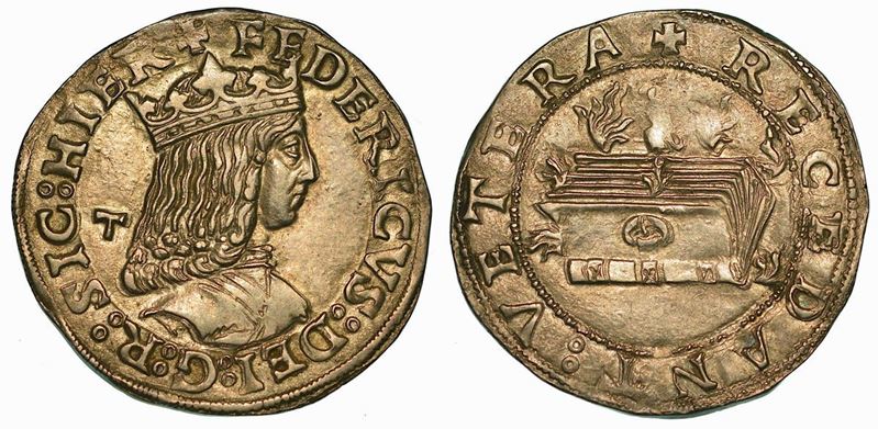 NAPOLI. FEDERICO III D'ARAGONA, 1496-1501. Carlino.  - Auction Numismatics - Cambi Casa d'Aste