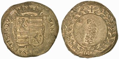 Mantova. Assedio Austro-spagnolo, 1629-1630. Scudo del Fiore da 160 Soldi 1629.
