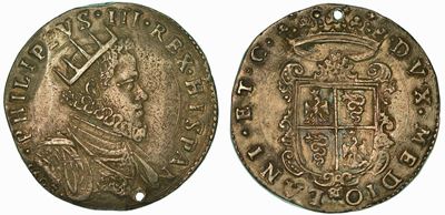 Milano. Filippo III D'asburgo, 1598-1621. Ducatone 1603.