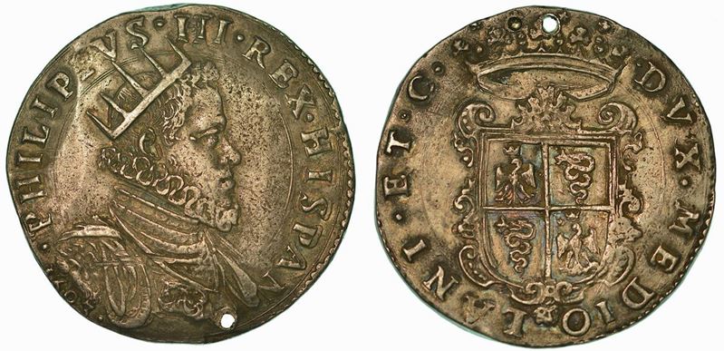 MILANO. FILIPPO III D'ASBURGO, 1598-1621. Ducatone 1603.  - Auction Numismatics - Cambi Casa d'Aste