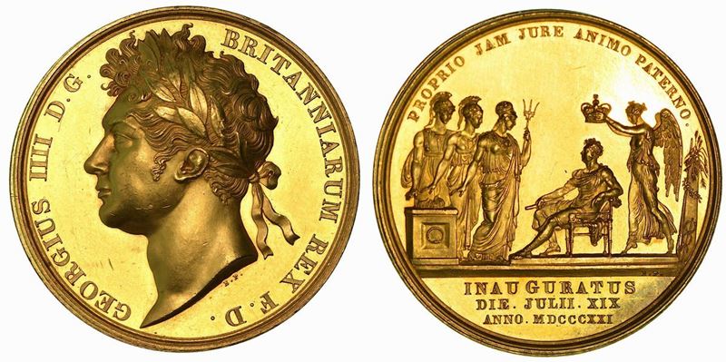 REGNO UNITO. GEORGE IV, 1820-1830. Medaglia in oro per l'Incoronazione 1821.  - Auction Numismatics - Cambi Casa d'Aste