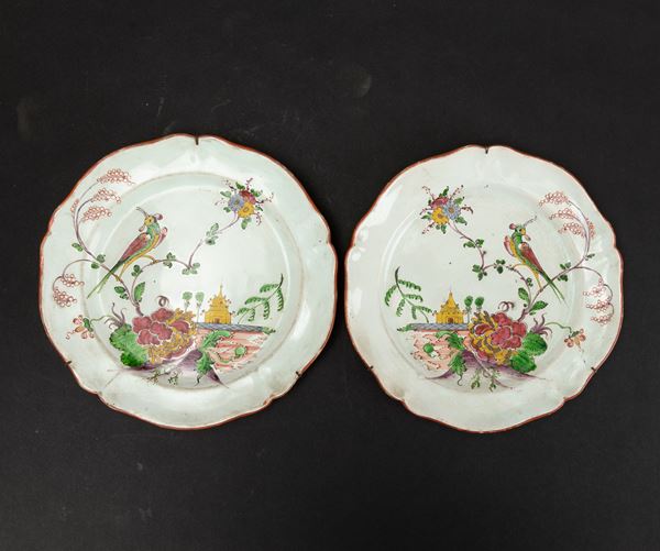 Coppia di piatti. Probabilmente Italia centrale, XX secolo.