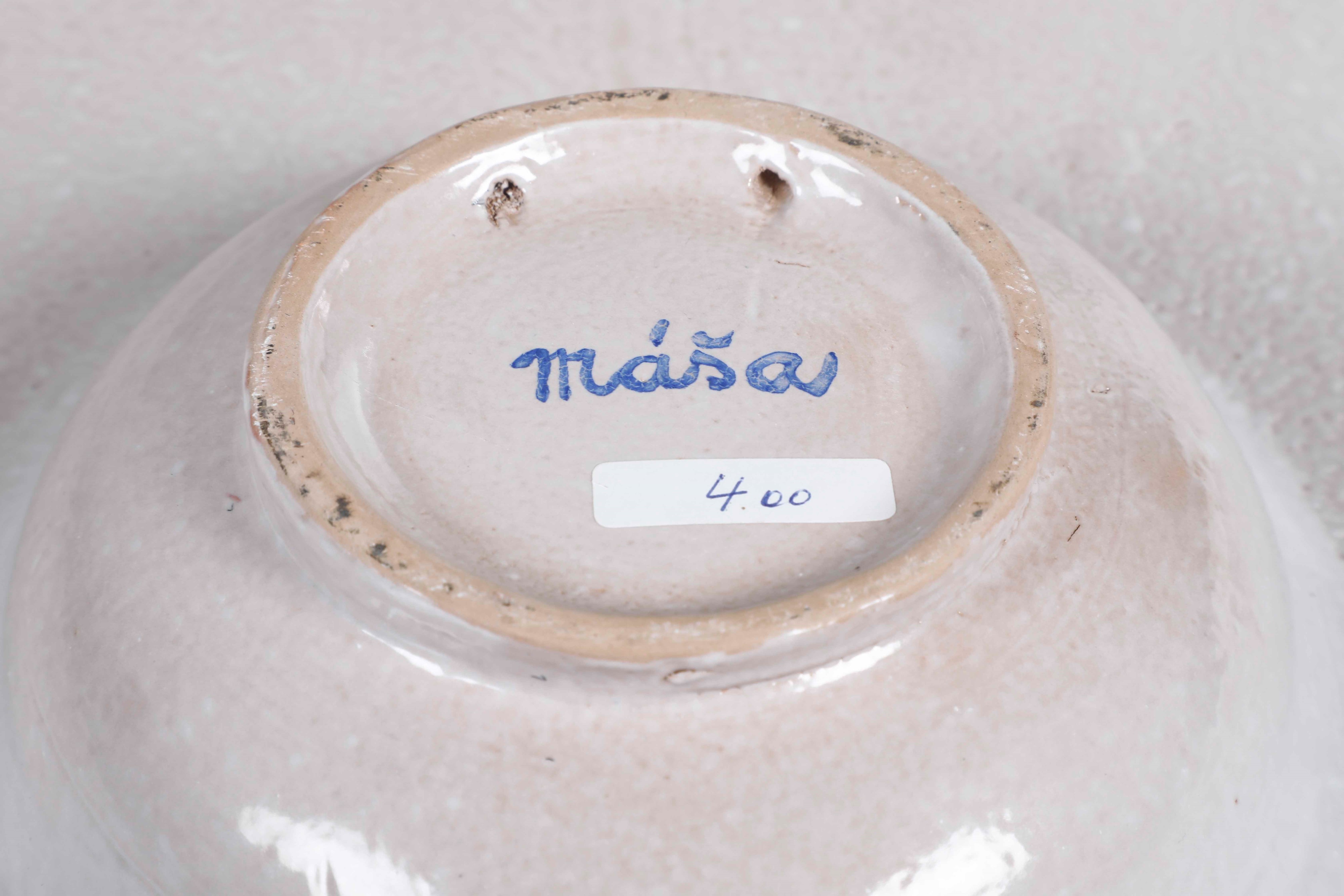 Due grandi piatti, Maiolica policroma, XX secolo